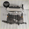 Pair of chrome finished crystal headlights with clear lens black housing and orange turn signals for toyota land cruiser