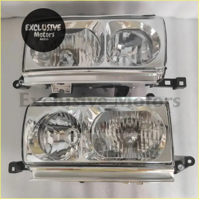 Pair of Crystal Headlights for Toyota Land Cruiser - Lights