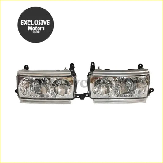 Pair of Crystal Headlights for Toyota Land Cruiser - Lights