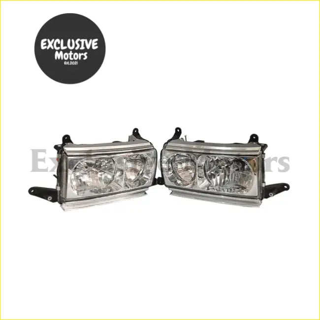 Pair of Crystal Headlights for Toyota Land Cruiser - Lights