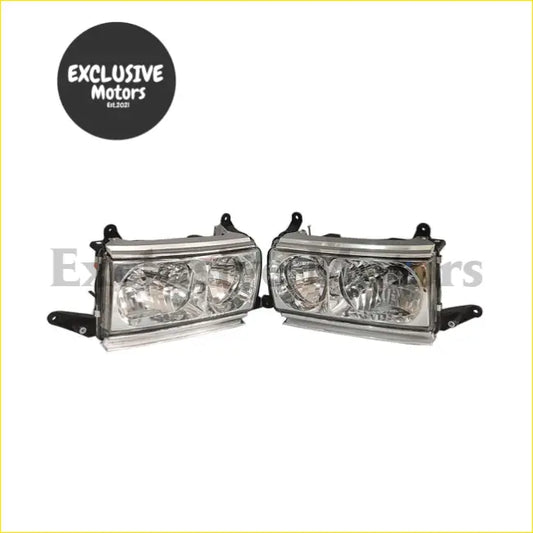 Pair of Crystal Headlights for Toyota Land Cruiser - Lights