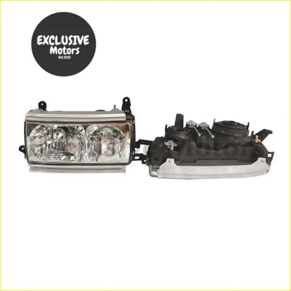 Pair of Crystal Headlights for Toyota Land Cruiser - Lights