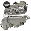 Pair of gray plastic led headlights with clear lens and internal reflector for toyota chaser gx100 jzx100 1996-1999
