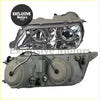 Chrome finished pair of led headlights with clear lens and dual circular projector bulbs for toyota chaser gx100/jzx100