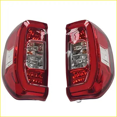 Back view of red led tail light pair with sleek modern design and clear lens fit for ldv t60 tub ute 09 2021 2023