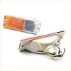 Clear rectangular car side marker parking turn light with amber and white sections for mazda b2000 78-85