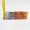 Clear plastic rectangular parking turn light with gray amber and black sections for mazda b2000 1978 1985