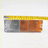 Parking turn light x2 for mazda b2000 proceed 1978-1985 clear and amber rectangular dual-section light with textured lens