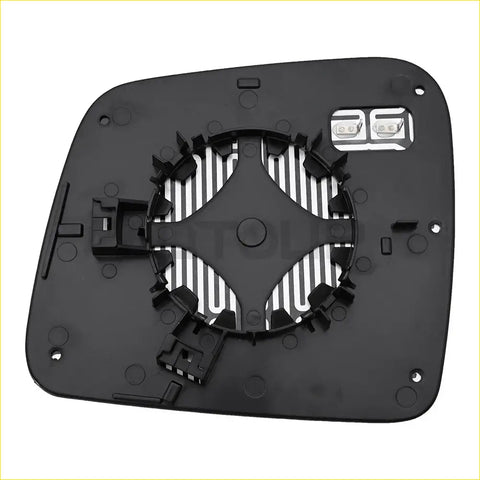 Black plastic rearview mirror heater assembly with central heating element and brackets for dodge durango jeep grand cherokee