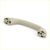 Beige plastic passenger roof grab handle for toyota hilux sr5 mk6 champ 2004-2016 with molded end caps and cutouts