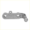 Back side of silver metallic passenger side rear exhaust bracket latch mechanism for ram 1500 19–24