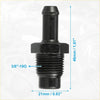 Black metal pcv valve fitting hose adapter with hex nut and threaded connection for toyota echo scion xa 2000 2005