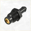 Black plastic pcv valve fitting for toyota echo scion xa 2000-2005 with hex nut threaded section and brass interior