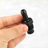 Black metal hose adapter with threaded connection and hex nut for pcv valve fittings on toyota echo scion xa 2000-2005