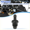 Black metallic pcv valve fitting with hexagonal head and threaded base for toyota echo scion xa 2000-2005