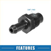 Black metal pcv valve fitting with hex nut and threaded connection for toyota 4wd ute offroad exhaust valve