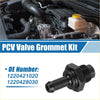 Black metal pcv valve grommet with threaded ends and hexagonal head for toyota rav4 matrix 2001-2012