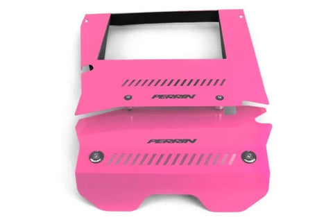 Perrin Perrin 2015+ Subaru WRX Engine Cover Kit (Intercooler Shroud + Pulley Cover) - Hyper Pink