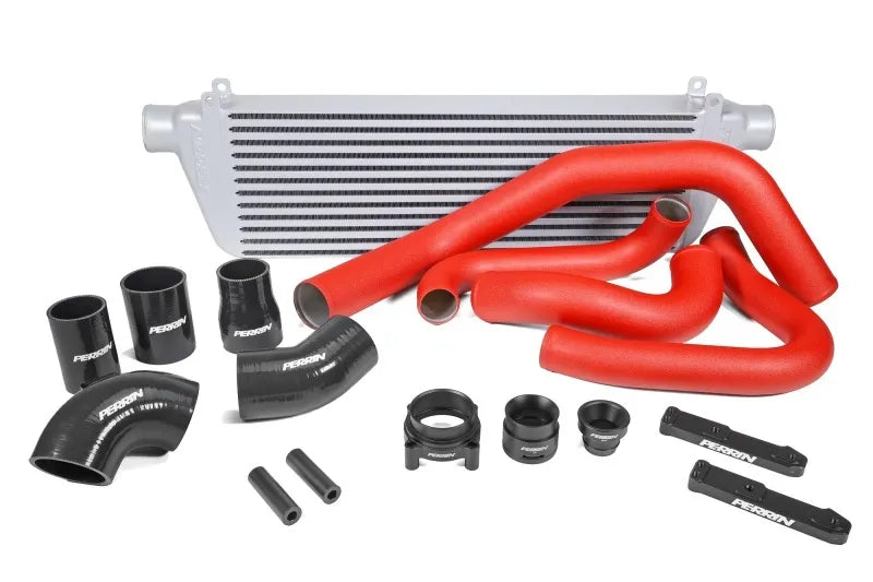 Perrin Perrin 22-23 Subaru WRX Front Mount Intercooler Kit (Red Tubes & Silver Core)