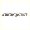 Metallic gray permaseal exhaust manifold gasket with five circular openings for mazda bt50 3.2l 2011 onwards