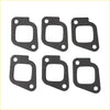 Set of six black permaseal exhaust manifold gaskets with textured surface and four holes for nissan patrol gq y60 td42 4.2l