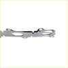 Shiny chrome-plated metal gasket with circular cutouts and notches in permaseal exhaust manifold kit for 4wd ute offroad