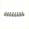 Set of eight chrome alloy wheel bolts with hex heads for permaseal exhaust manifold titanium stud kit nissan