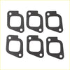 Six black rectangular gaskets with rounded corners and four holes for permaseal exhaust manifold titanium studs gasket for nissan patrol gq y60 4.2l
