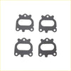 Set of four black rubber permaseal exhaust manifold and turbo gaskets with oval cutouts for mitsubishi triton ml 4m41
