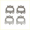 Set of four brushed silver metallic permaseal exhaust manifold and turbo gaskets with precise cutouts for mitsubishi triton ml 4m41