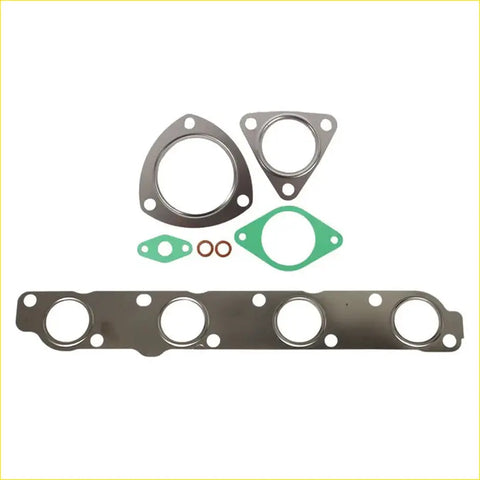 Set of metallic permaseal exhaust manifold and turbo gaskets with green rubber seals and copper o-rings for Ford Ranger 2.2L