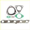 Set of metallic and green rubber permaseal exhaust manifold and turbo gaskets with bolt holes for ford ranger 3.2l 2015