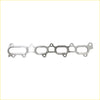 Silver metallic permaseal exhaust manifold gasket with oval openings and bolt holes for mitsubishi challenger 4d56 25l