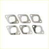 Set of six metallic square exhaust manifold gaskets with rounded corners for permaseal nissan patrol gu kit