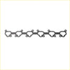 Black rubber permaseal intake manifold gasket with six oval openings and mounting holes for ford territory barra 4.0l