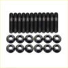Set of black coated steel engine bolts and hex nuts for permaseal intake manifold studs gasket nissan patrol gq 3.0l
