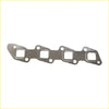 Metallic gray engine head gasket with four rectangular openings and mounting holes in permaseal kit for nissan navara d40