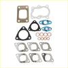 Set of permaseal mls-r exhaust manifold and turbo gaskets with copper washers in metallic black white and blue for nissan patrol