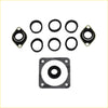 Black rubber gaskets and metal flanges in permaseal rocker cover gasket set for ford falcon xr6 ba bf fg barra engine repair