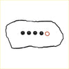 Black rubber valve cover gasket set with four caps and one orange o-ring for nissan patrol gu zd30 3.0l crd