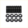 Set of black coated steel engine bolts and hex nuts for permaseal turbo exhaust manifold stud and gasket mitsubishi triton mr 4n15 2.4l