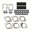 Set of black and silver permaseal turbo and exhaust manifold studs and gaskets with bolts for nissan patrol gu y61 td42 4.2l