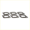 Six metallic silver rectangular permaseal gaskets with rounded corners for nissan patrol gu y61 turbo manifold