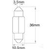 Philips Standard Festoon Globe 36x10mm 24V 5W (10Pk) 13844