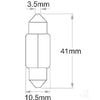 Philips Standard Festoon Globe 41x10mm 24V 10W (10Pk)