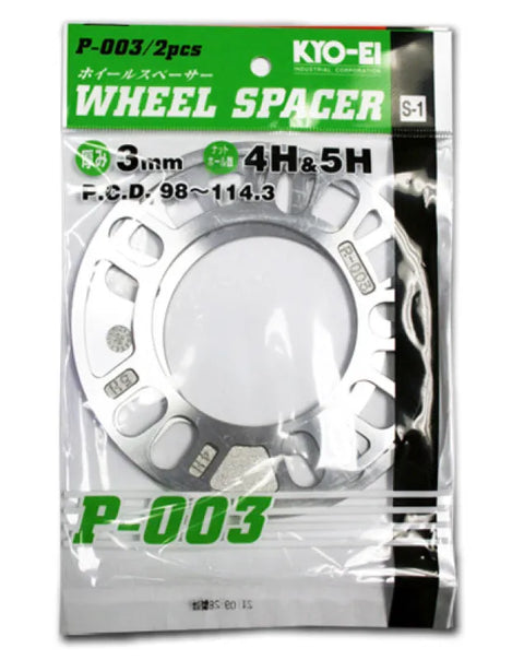 KICS 3MM Universal Spacers P-003-2P - 2 Pack