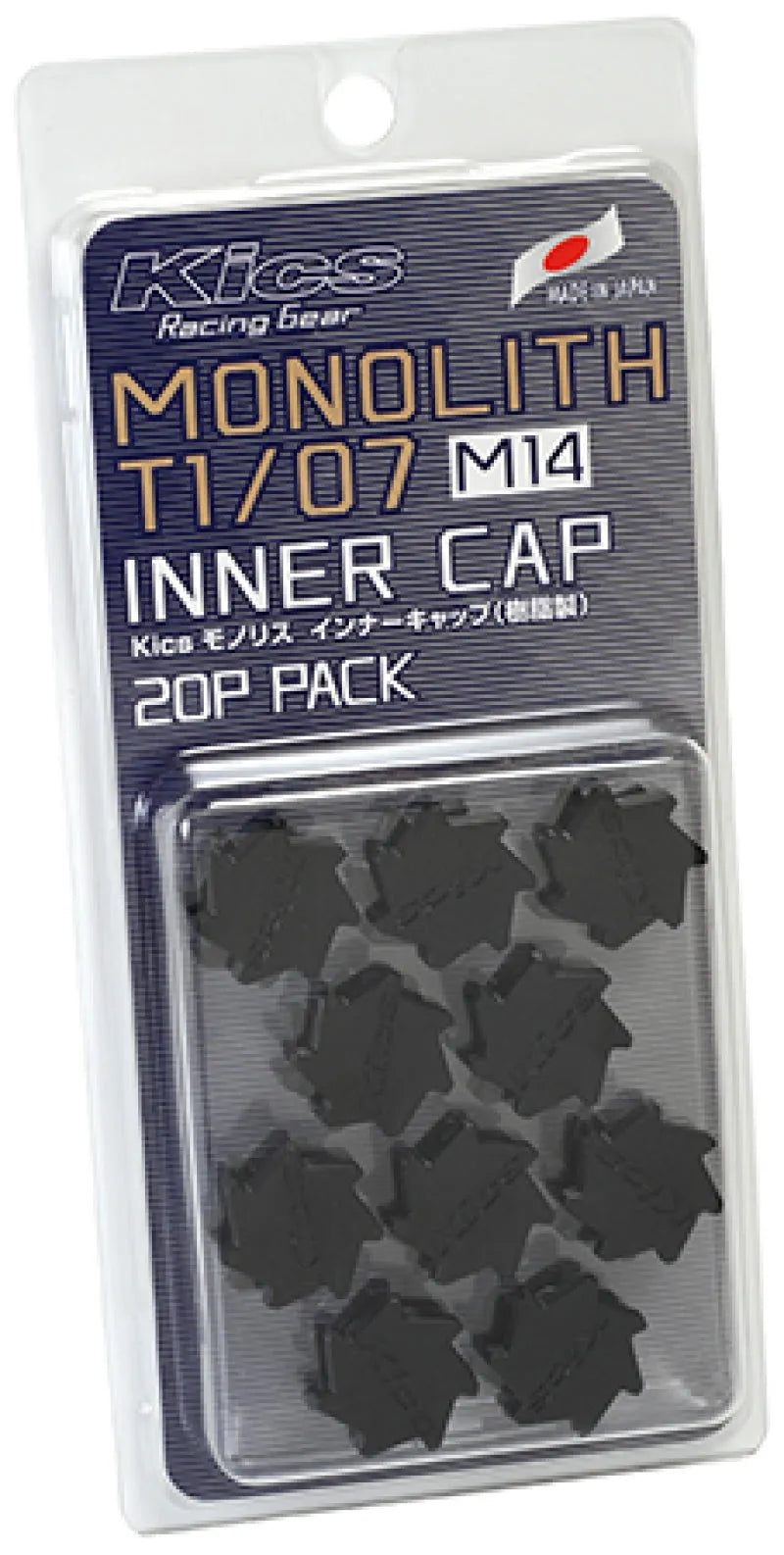 KICS M14 Monolith Cap - Black 20 Pcs (Only Works For M14 Monolith Lugs)