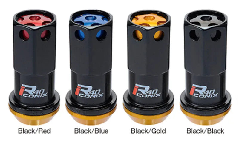 KICS 12X1.25 Black R40 Lug Nut - Single