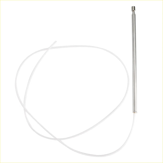 Silver telescopic power antenna mast with clear flexible cord for nissan patrol gu y61 1997-2016