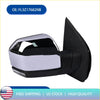 Right power fold chrome memory side-view mirror with black housing and turn signal for ford f-150 2015-2018